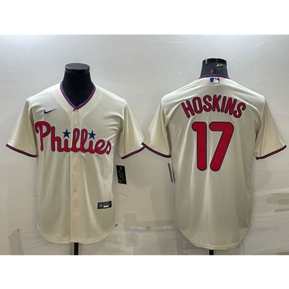 Philadelphia Phillies Rhys Hoskins Cream Jersey